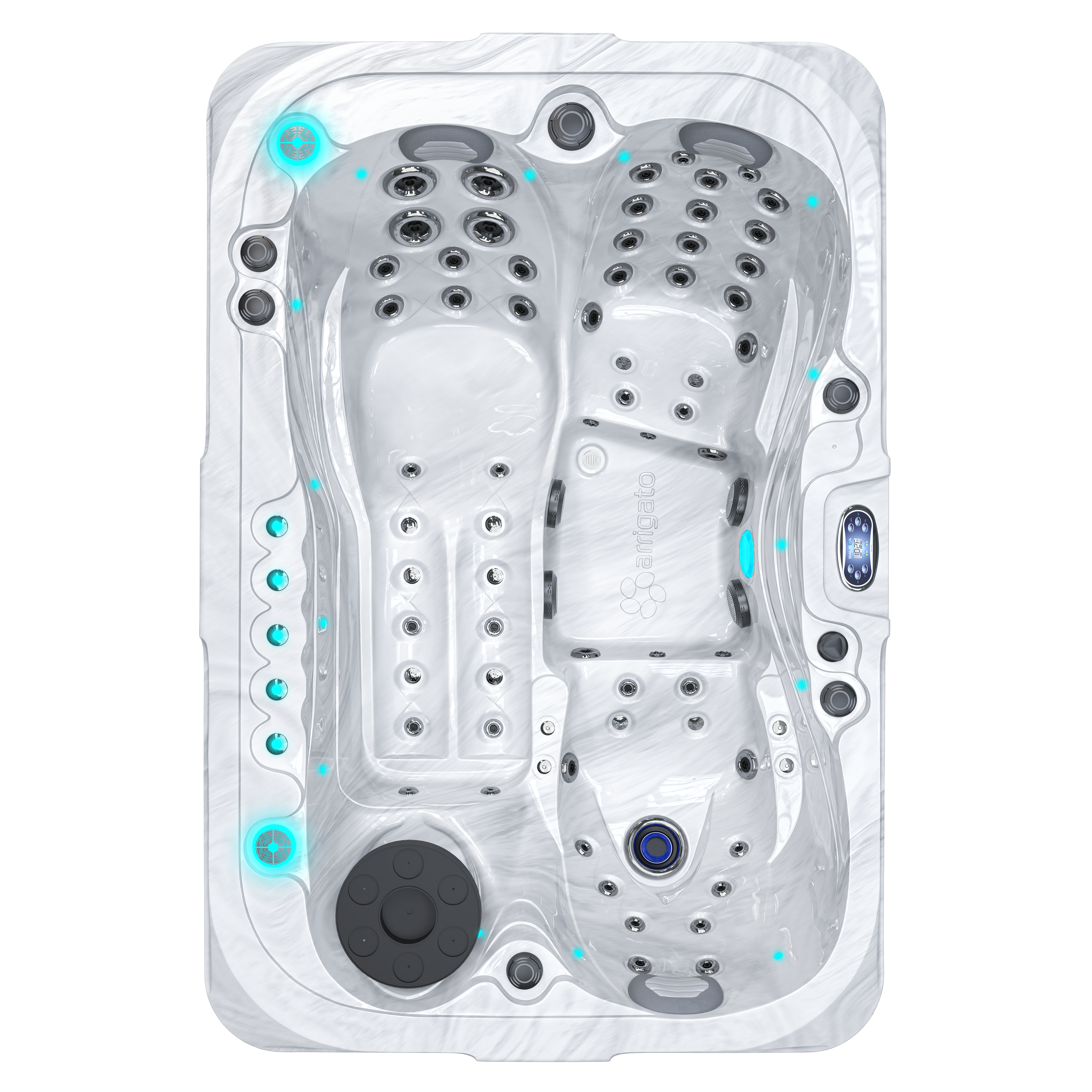 Whirlpool Pittsburgh **Game Changer Version** mit Balboa Therapy Sequencer und Volcano Massage